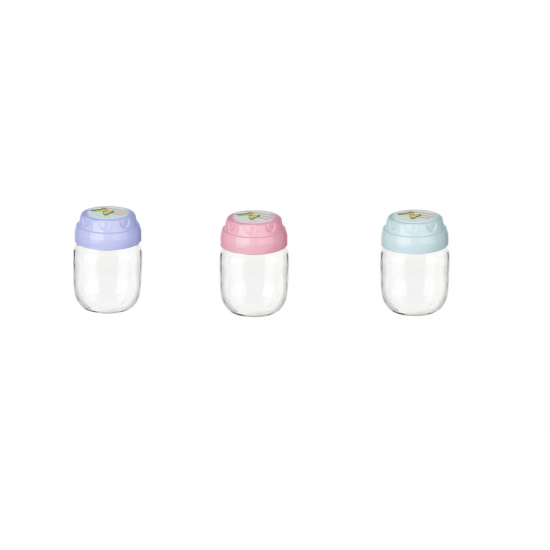 3lü Set Vintage Dekoratif Desenli Cam Kavanoz 425ml - 14,3 oz 3lü Set Vintage Dekoratif Desenli Cam Kavanoz 425ml - 14,3 oz