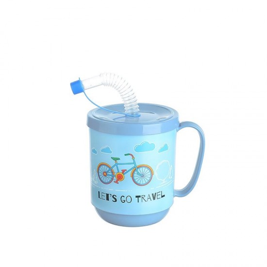 Funny Pipetli Çocuk Içecek Bardağı Desenli Bardak 350ml Funny Pipetli Çocuk Içecek Bardağı Desenli Bardak 350ml