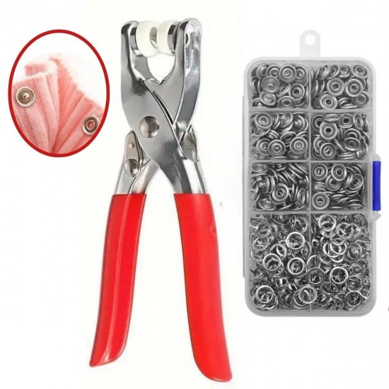 Metal 200 adet Paslanmaz Çelik Çıtçıt ve Pense Seti Makinesi Kuş Gözü Pensesi Bebek Elbise Çıtçıt Montaj Seti Metal 200 adet Paslanmaz Çelik Çıtçıt ve Pense Seti Makinesi Kuş Gözü Pensesi Bebek Elbise Çıtçıt Montaj Seti