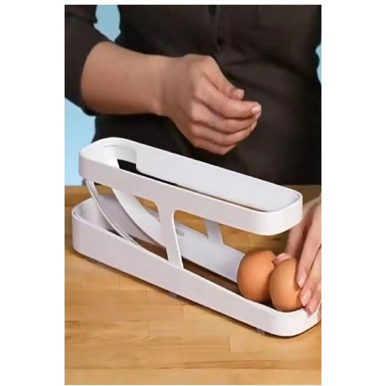 Otomatik 2 Katlı Buzdolabı Yumurta Organizeri - Yumurta Saklama Kabı - 14 Yumurta Kapasiteli Otomatik 2 Katlı Buzdolabı Yumurta Organizeri - Yumurta Saklama Kabı - 14 Yumurta Kapasiteli