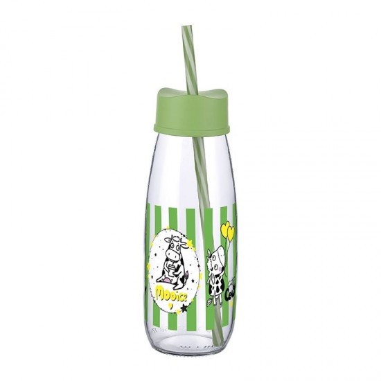 Pipetli Su Ve Süt Şişesi Cam 250 ML - Yeşil Pipetli Su Ve Süt Şişesi Cam 250 ML - Yeşil
