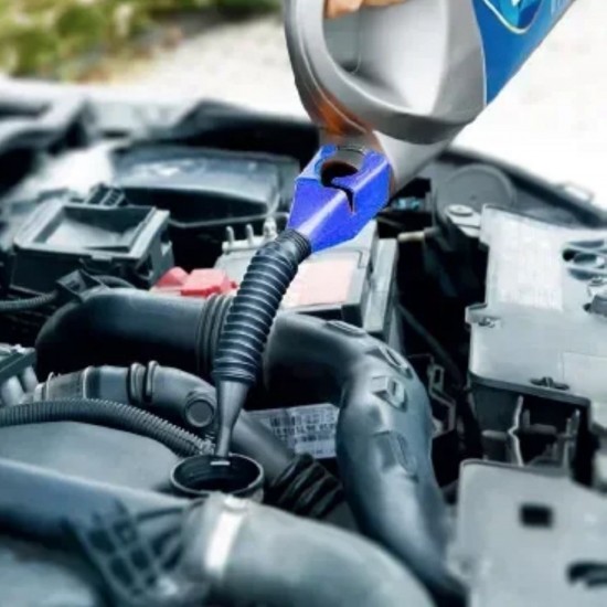 Plastik Araç Motosiklet Motor Yağ Hunisi Sıvı Aktarım Mazot Benzin Yağ Hunisi 28x4cm