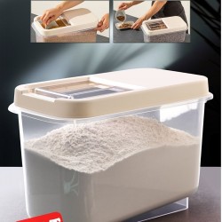 Sürgülü Kapaklı 10 LT Erzak Bakliyat Un Şeker Saklama Kabı