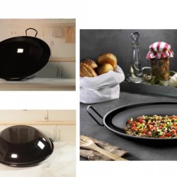 Wog Tipi Derin Sac Kavurma Tavası - Kamp - Piknik için 28 Cm Emaye