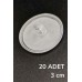20 Adet Şeffaf Yuvarlak 3 Cm Çaplı Güçlü Disk Yapışkanlar
