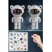 Stickerlı ,Kumandalı ASTRONOT Model Gece Lambası