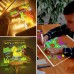 LED Işıklı Kendiliğinden Renkli Fosforlu Kalemli Kare Yazı Panosu 20x20 cm