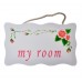 Decotown My Room Benim Odam Dekoratif Çiçek Desenli Kapı Askısı