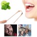 Bakır Oil Pulling Yağ Çekme Dil Plak Temizleme Aleti Dil Fırçası Sıyırıcı Dil Kaşığı